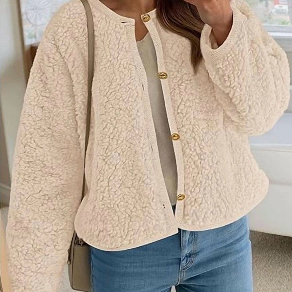 Women's Winter Faux Fur Coats Fuzzy Fleece Cropped Jackets